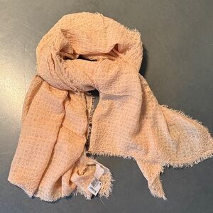 FREE PEOPLE Light Peach Waffle Weave Scarf - Women's Accessory